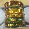 Round gold polish glass bangles