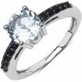 Blue Topaz  Black Spainel Gemstone Ring With 925 Sterling Silver