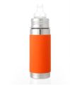 Pura Kiki 9oz Orange Sleeve Vaccum Insulated Sippy Cup Feeding Bottle