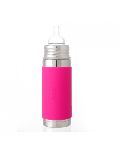 Pura Kiki 9oz Pink Sleeve Vaccum Insulated Infant Feeding Bottle