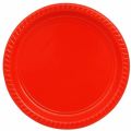 Red Food grade Reusable Plastic Plate