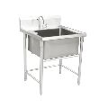 Stainless Steel Single Sink Kitchen Unit without Side Table
