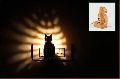 Wooden Cat Shaped Night Lamp