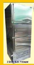 3 Door Stainless Steel Freezer