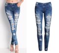 Blumelt Ladies Denim Ripped Skinny Jeans
