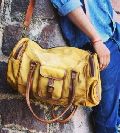 PH090 Canvas Mix Leather Duffle Bag