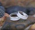 Silver Couple Ledger Cutting  Rings
