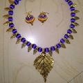 silk thread necklace with antique pendents