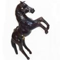 3043 Leather Animal Horse Jumping statue