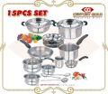 15 pcs induiction base cookware set