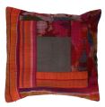 Multicoloured Silk Patchwork Cushion Cover
