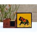 Elephant Painting Tea / Coffee Coaster with Stand