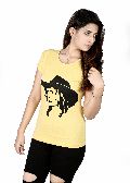T-shirt Round Neck Yellow-Women