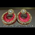 Silk Thread Chandbali Earrings