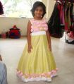 Girls Yellow & Pink Roses Frock