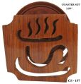 Wood Carved Coaster Set