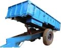 Blue Manual Hydraulic Tractor Trolley