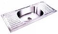 Single Bowl Kitchen Sink with Double Drain Board
