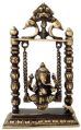Brass On Swing Ganesha Statue