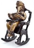 Brass On Chair Ganesha Statue