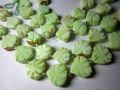 Green Opal Carved Heart Shape Beads