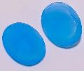 Sky Blue Chalcedony Faceted Oval Cut Stone