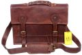 Leather Satchel / Messenger Bag / Laptop Bag - Vintage Retro Look