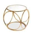 6 Ring Glass Top Table