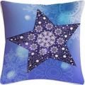 Blue Star Polyester Cushion Cover