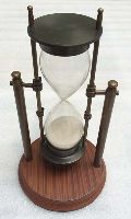 Nautical Sand Timer with Wooden Base