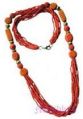 Mushkis Round Red Hand made Jewelery Long Necklaces