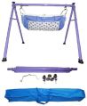 Purple Color Round Pipe Folding Baby Cradle