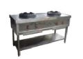 Chinese Cooking Range Two Burner With One Under Shelf